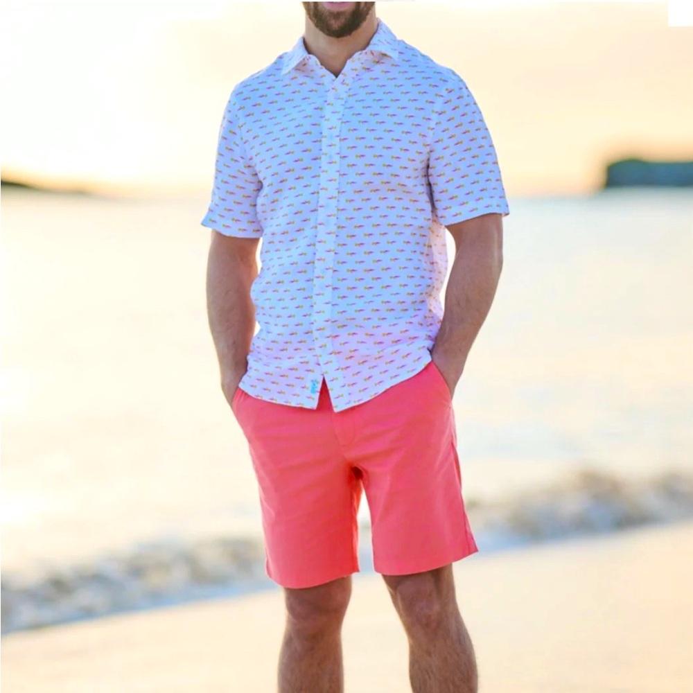 TABS- Dusky Shark Orange Bermuda Shorts